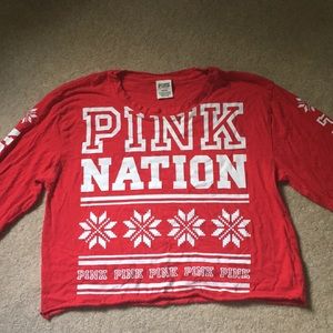 Pink Cropped Long Sleeve